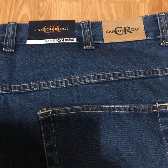 Canyon Ridge Mens Blue Denim Jeans Size 54 X 32 - Picture 2 of 7